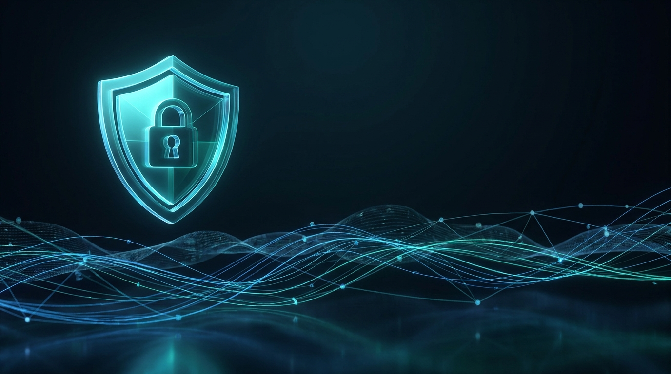 Escudo digital com cadeado representando o seguro cyber